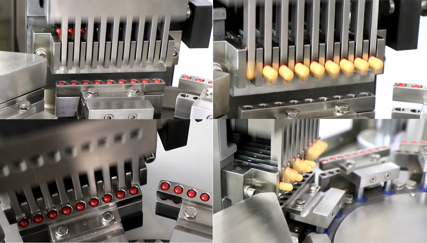 M&aacute;quina de llenado de c&aacute;psulas Alimentaci&oacute;n de c&aacute;psulas