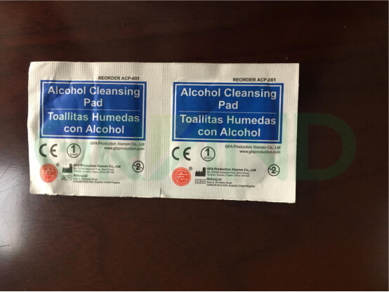 almohadilla de limpieza de alcohol