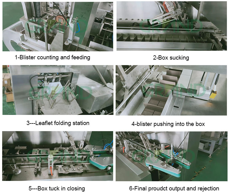 proceso de trabajo de la m&aacute;quina de cartones
