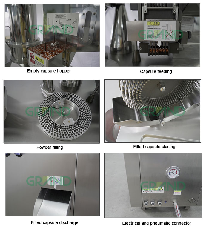 M&aacute;quina de llenado de c&aacute;psula semi autom&aacute;tica Estaci&oacute;n de trabajo principal01