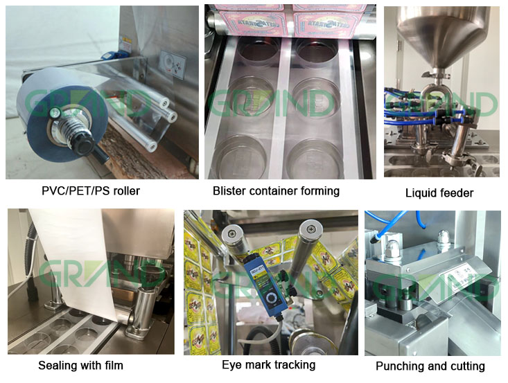 Muestra de m&aacute;quina de embalaje de mermelada de miel